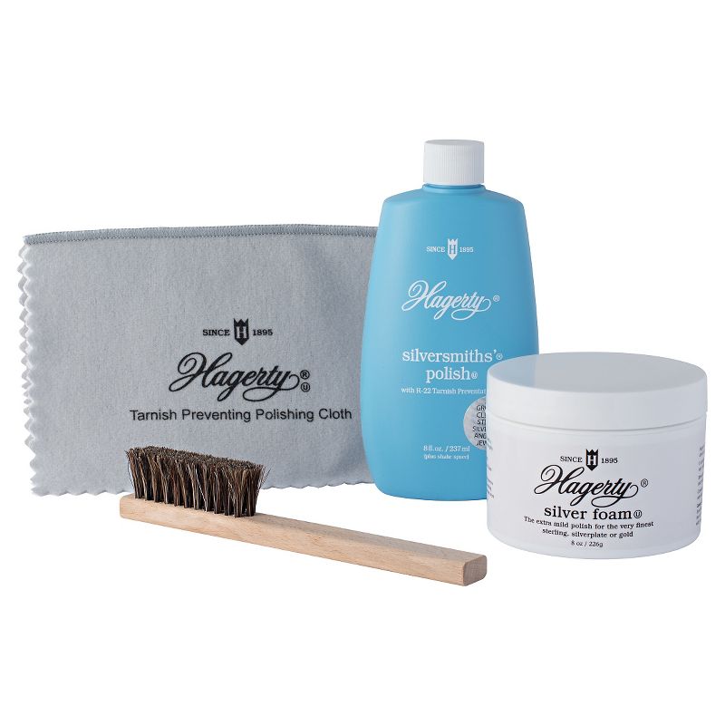 Hagerty Silver Foam 3 piece Set with 8 Oz foam, sponge and cloth