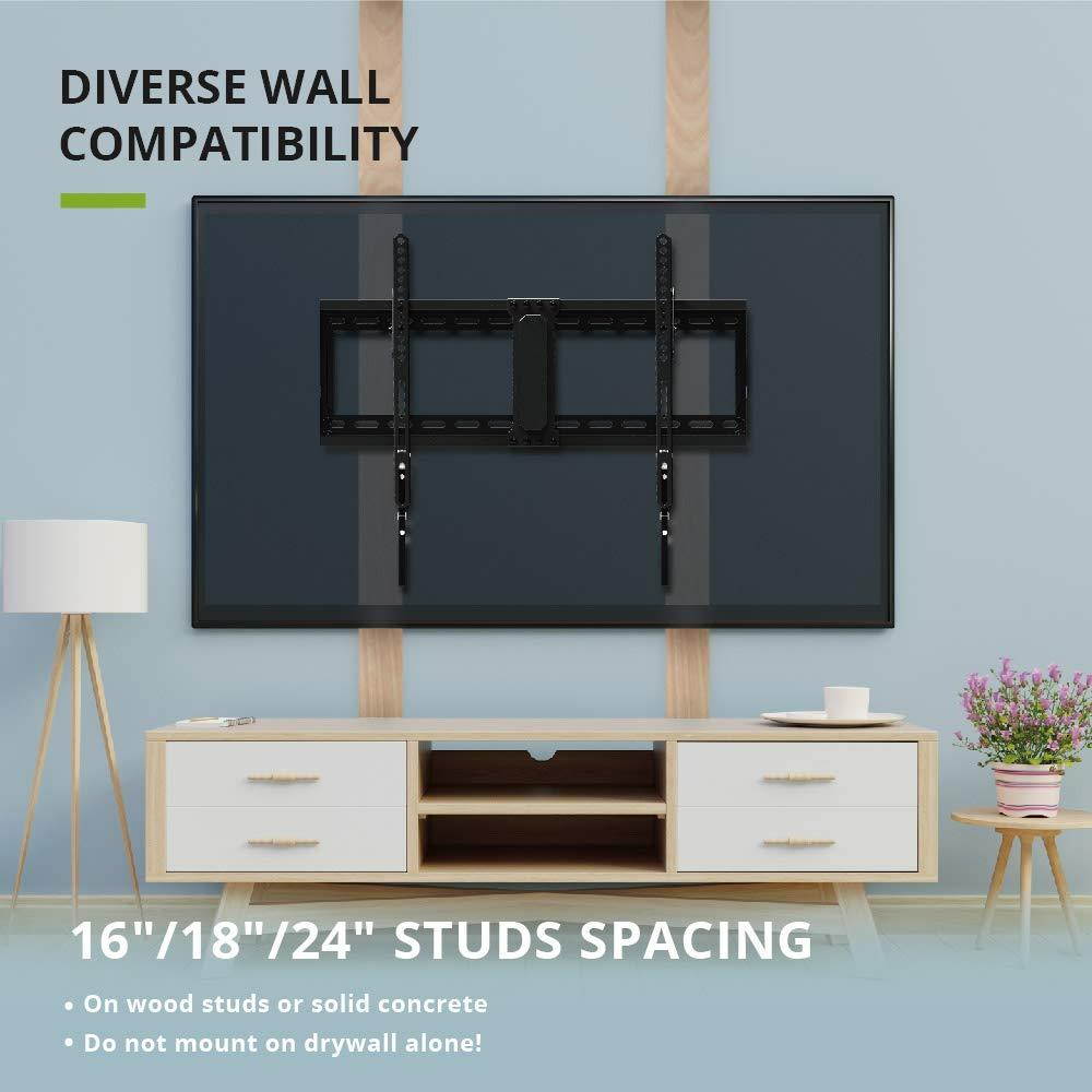 TV Wall Mount Tilting Brackets for Most 37"-70" LED 4K OLED Flat Screens, TV Mount with Max VESA 600x400mm and Weight Capacity 132lbs, Low Profile Space Saving for 16", 24" Stud by USX MOUNT