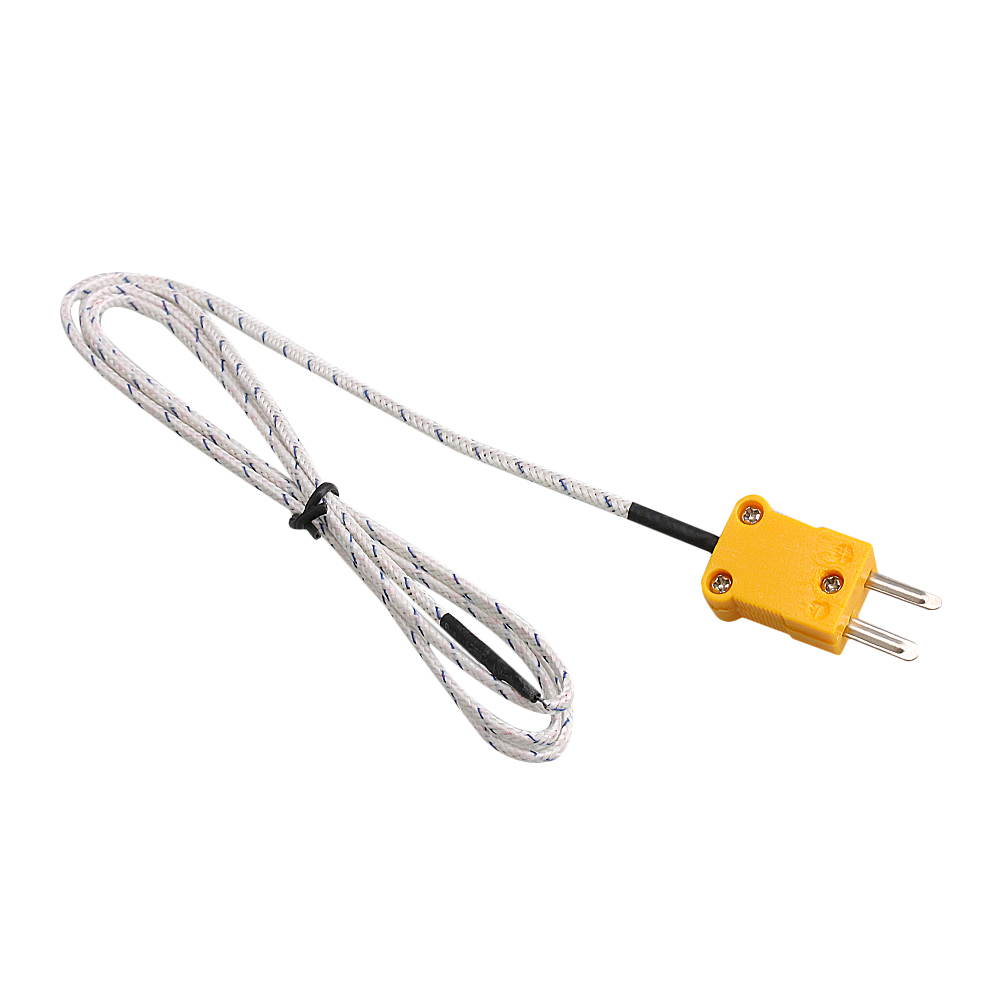 BQLZR 1m Thermocouple Probe Sensors K Type Mini-Connector Fiberglass Cable