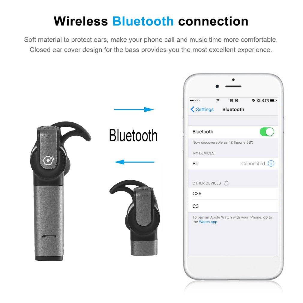 Multifunctional In-Ear Bluetooth Earphone Wireless Headset Rechargeable Magnetic USB Charge Single Double Ears Dual Mode