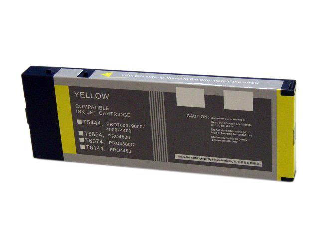 InkOwl Compatible Ink Cartridge Replacement for EPSON Stylus Pro 4000, 7600, 9600 Yellow (T5444) 220ml - USA-made ink