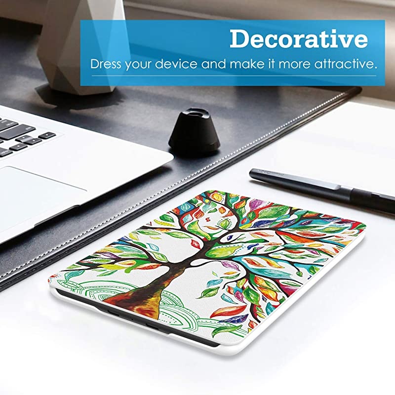 Case Compatible with AllNew K i n d l e 10th Generation 2019 Releases Light Thin Shell Tablet Screen Protector Smart Cover and Case with Auto SleepWake for EReader 2019 Lucky Tree