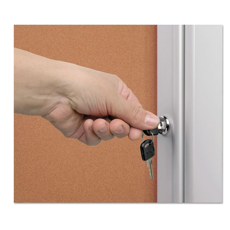 U Brands 40"x30" Linen Bulletin Board White Decor Frame