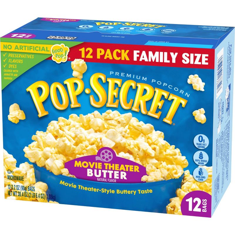 Pop Secret Movie Theater Butter Microwave Popcorn - 12ct