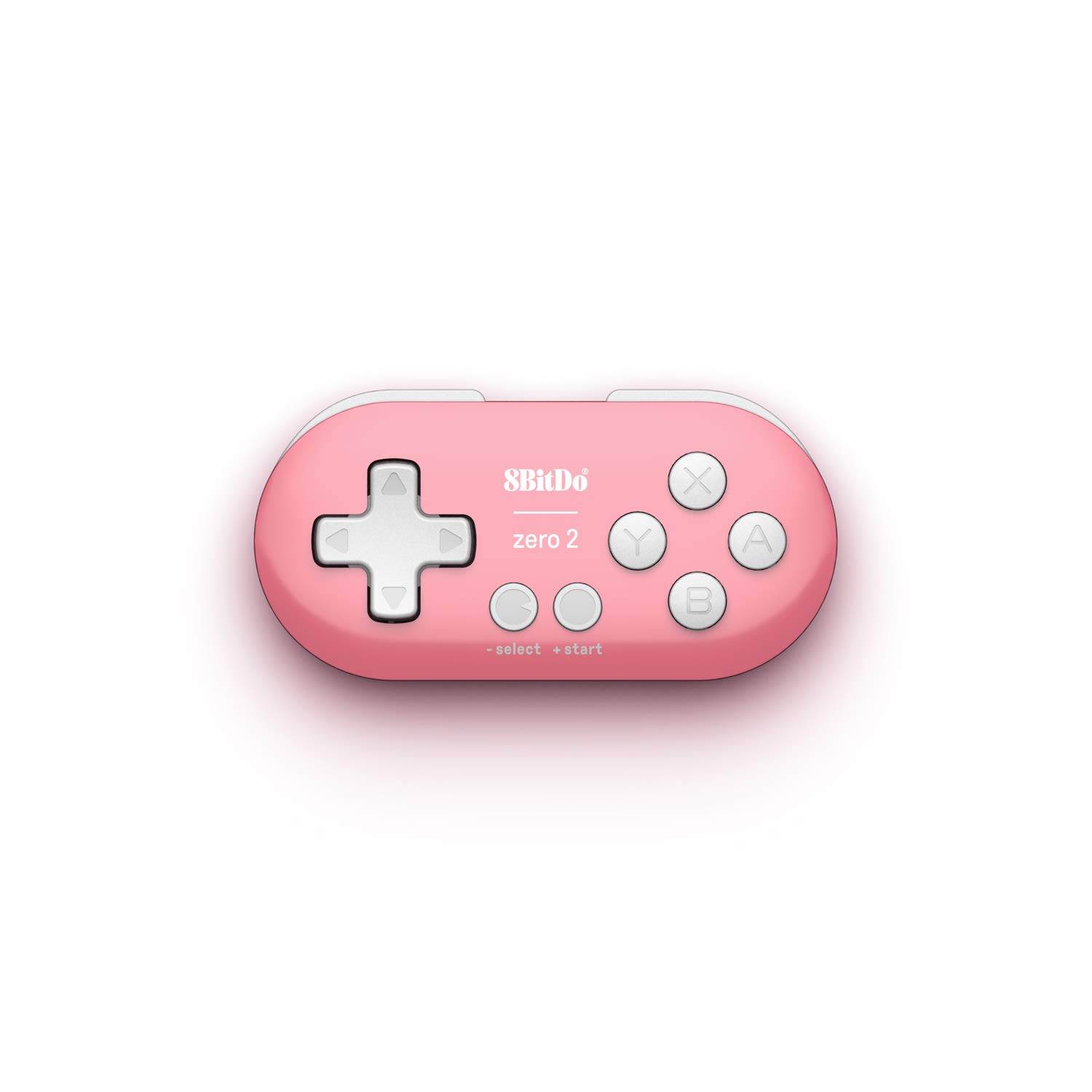 8Bitdo Zero 2 Bluetooth Key Chain Sized Mini Controller for Nintendo Switch, Windows, Android and macOS (Pink Edition)