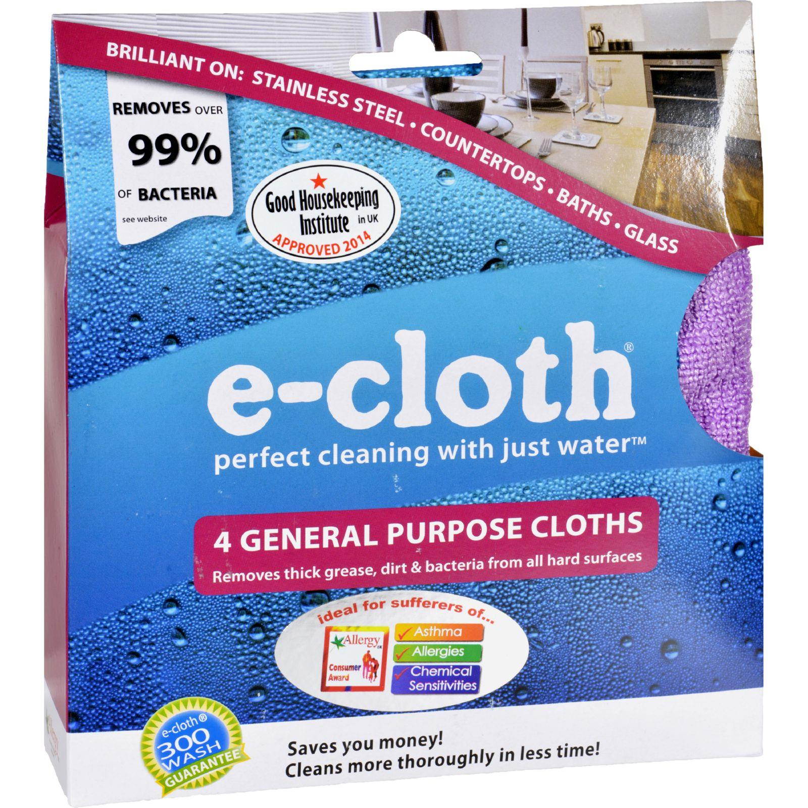 E-Cloth 1140805 General Purpose Cloths 4 Pack