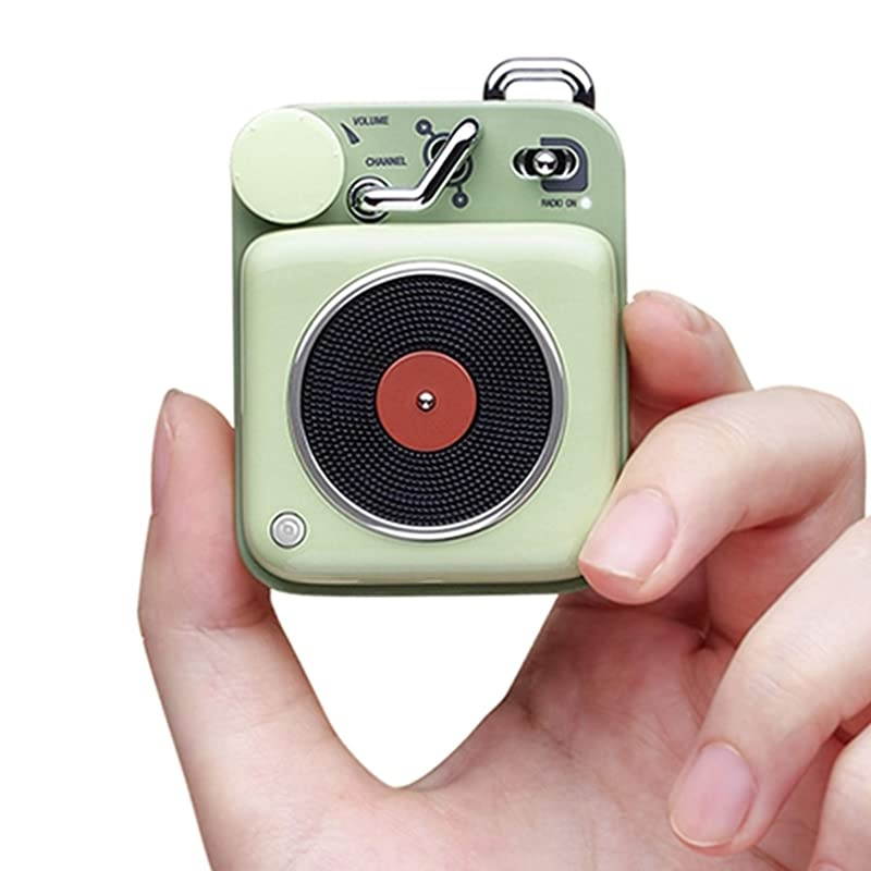 Mini Bluetooth Speaker,  Button Metal with Lanyard,Vintage Radio with Old Fashioned Classic Style, Portable Wireless Loud Volume Speaker for Home, Office, Kitchen,Party,Travel,Outdoor