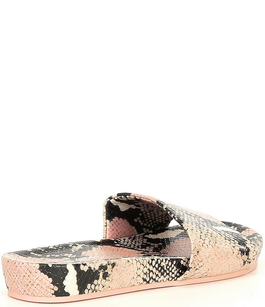 Gianni Bini Summatime Snake Print Banded Wedge Pool Slides