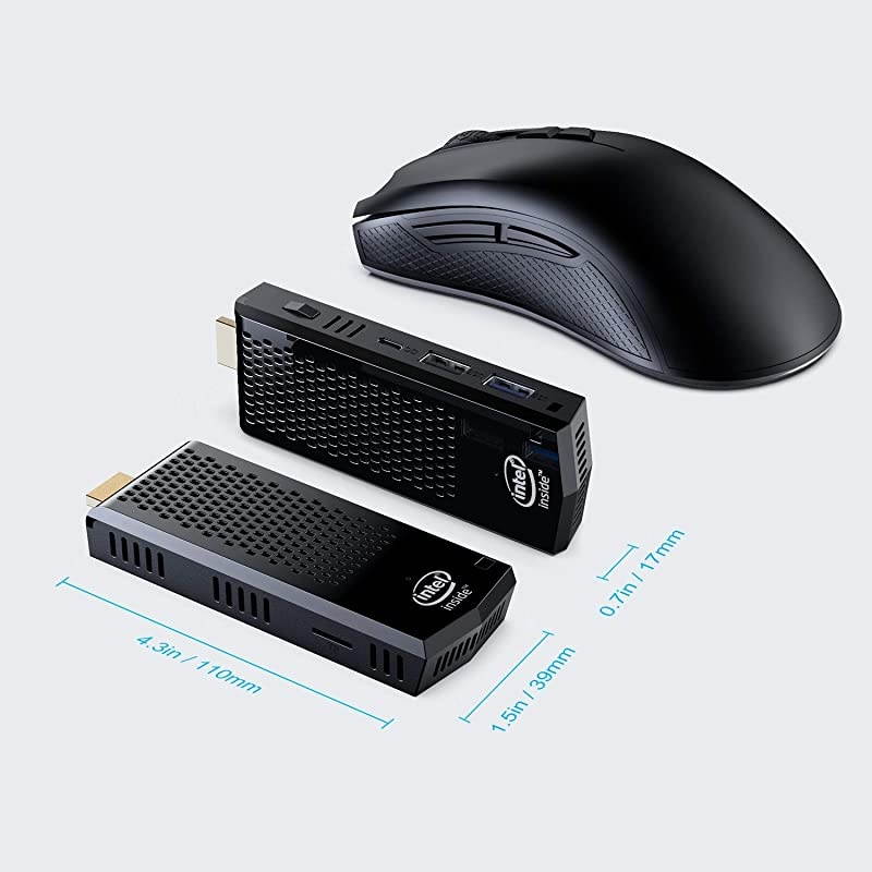 Fanless Mini PC,Intel Atom Z8350 Computer Stick Windows 10 Pro 64 Bit,4GB DDR 64GB eMMC,4k HD,Bluetooth 4.2,Dual Band WiFi AC