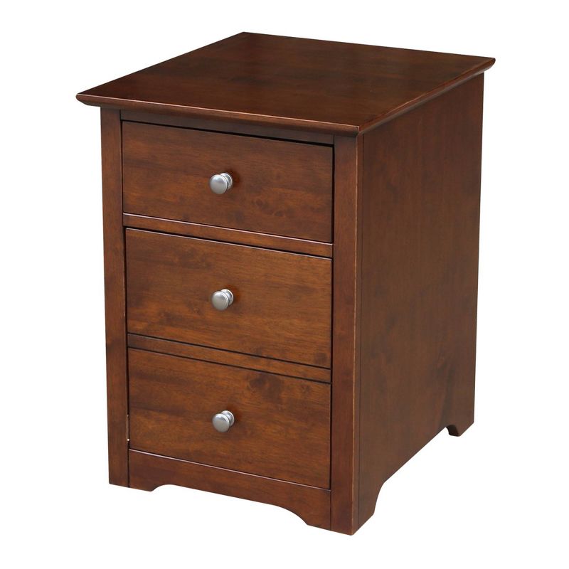 Skip 2 Drawer File Cabinet with Desk and Chair Espresso - International Concepts