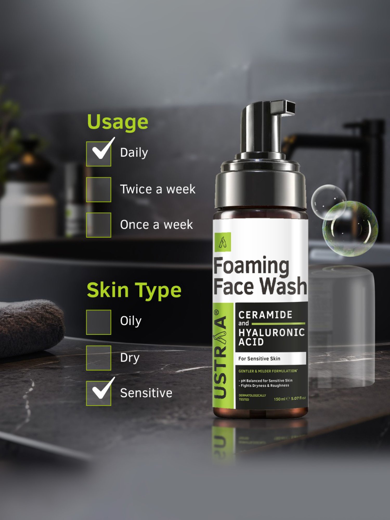 Ustraa Moisturising Cream for Oily Skin - 100 gm