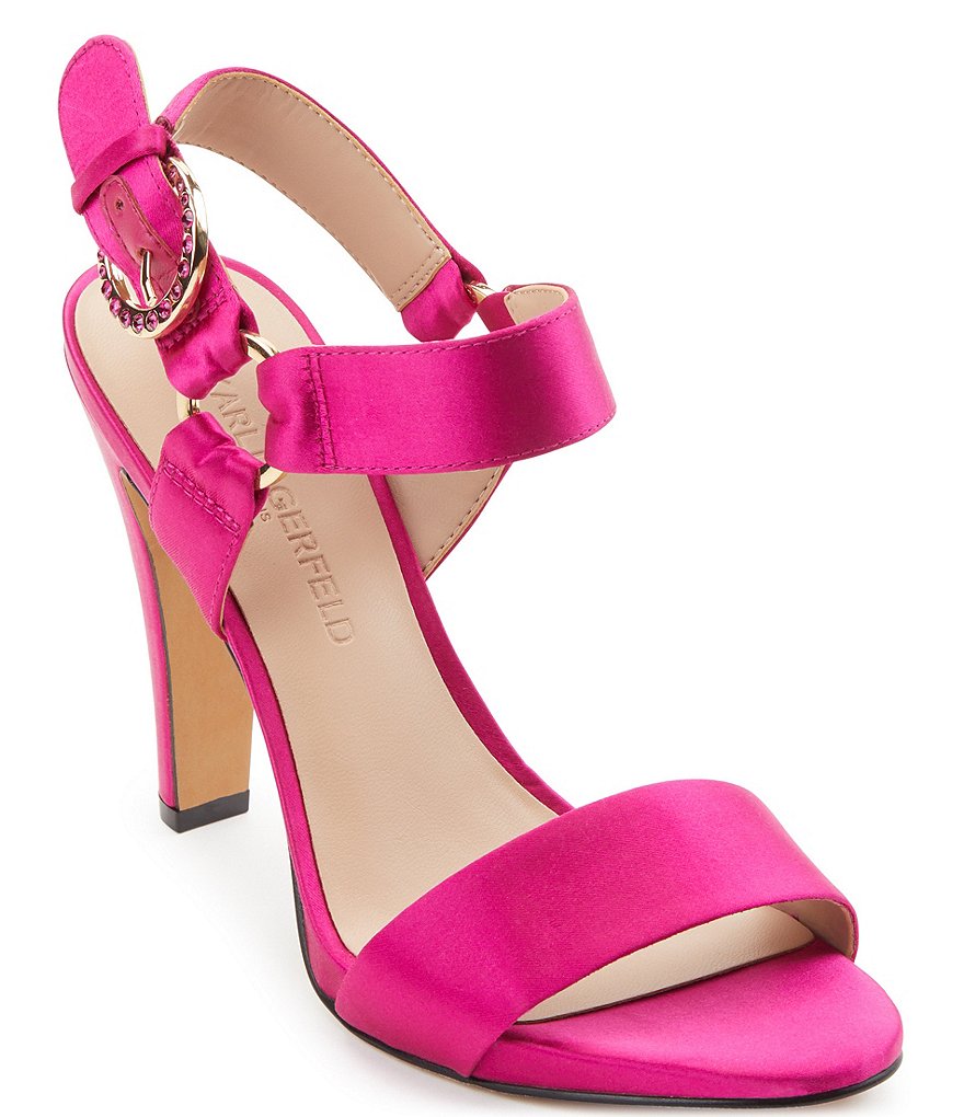 KARL LAGERFELD PARIS Cieone Jeweled Buckle Dress Sandals