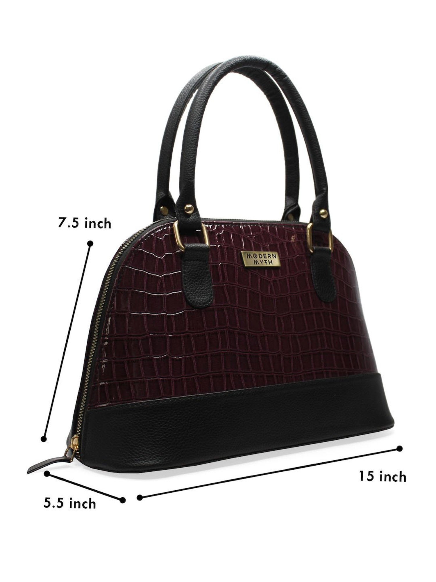 Modern Myth Purple Textured Medium Handbag