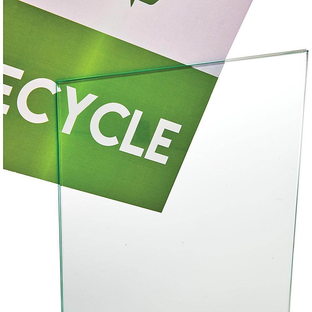 Deflect-o 691490 Sign Holder 7" x 5" - Plastic - 1 Each - Clear