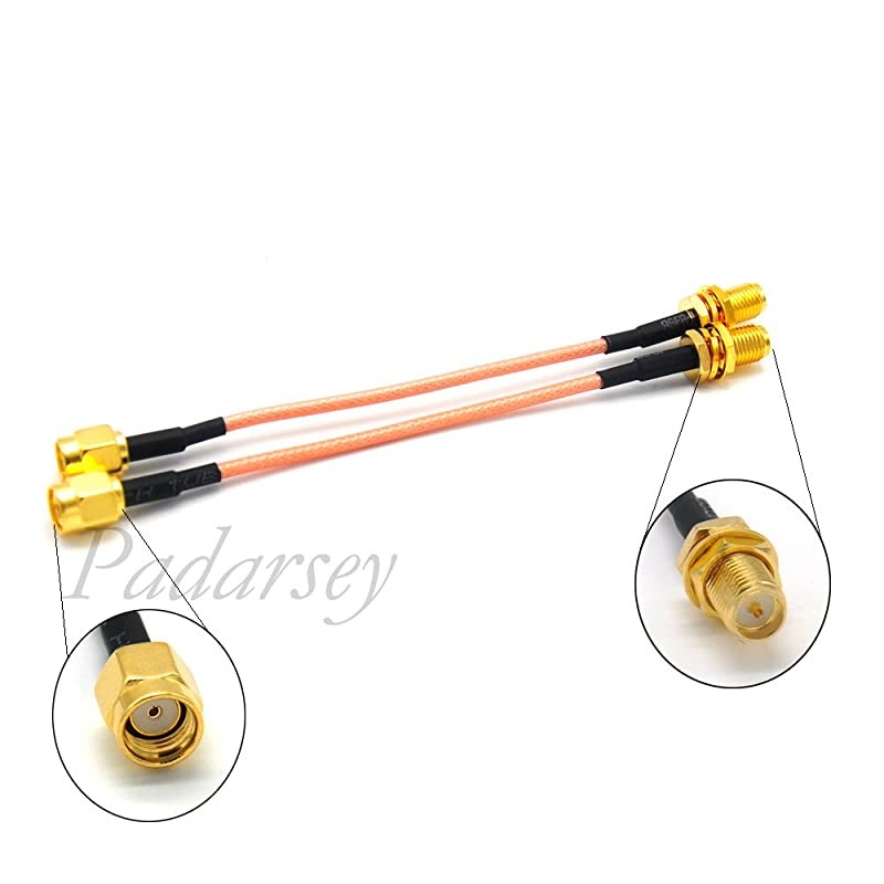 2pcs 90mm FPV Antenna Extension Cable RPSMA Male to RPSMA Female Antenna Adapter