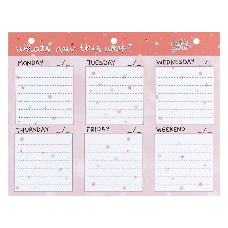 Undated Desk Pad Weekly Pink - Callie Danielle