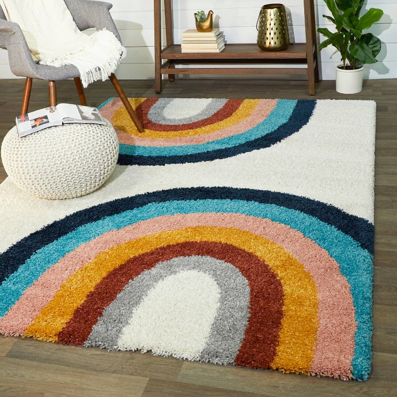 5'2"x7' Double Rainbow Shag - Balta Rugs