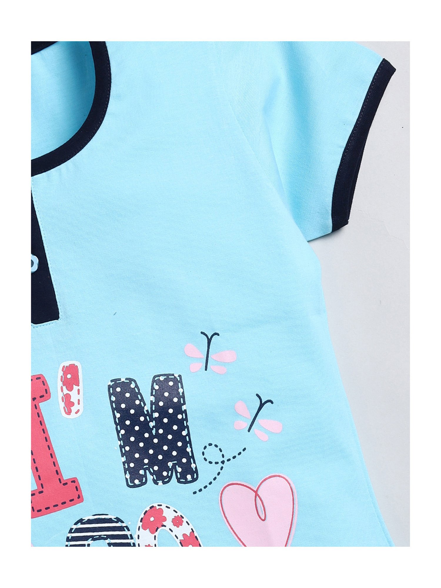 Todd N Teen Girls Blue Printed Nighty