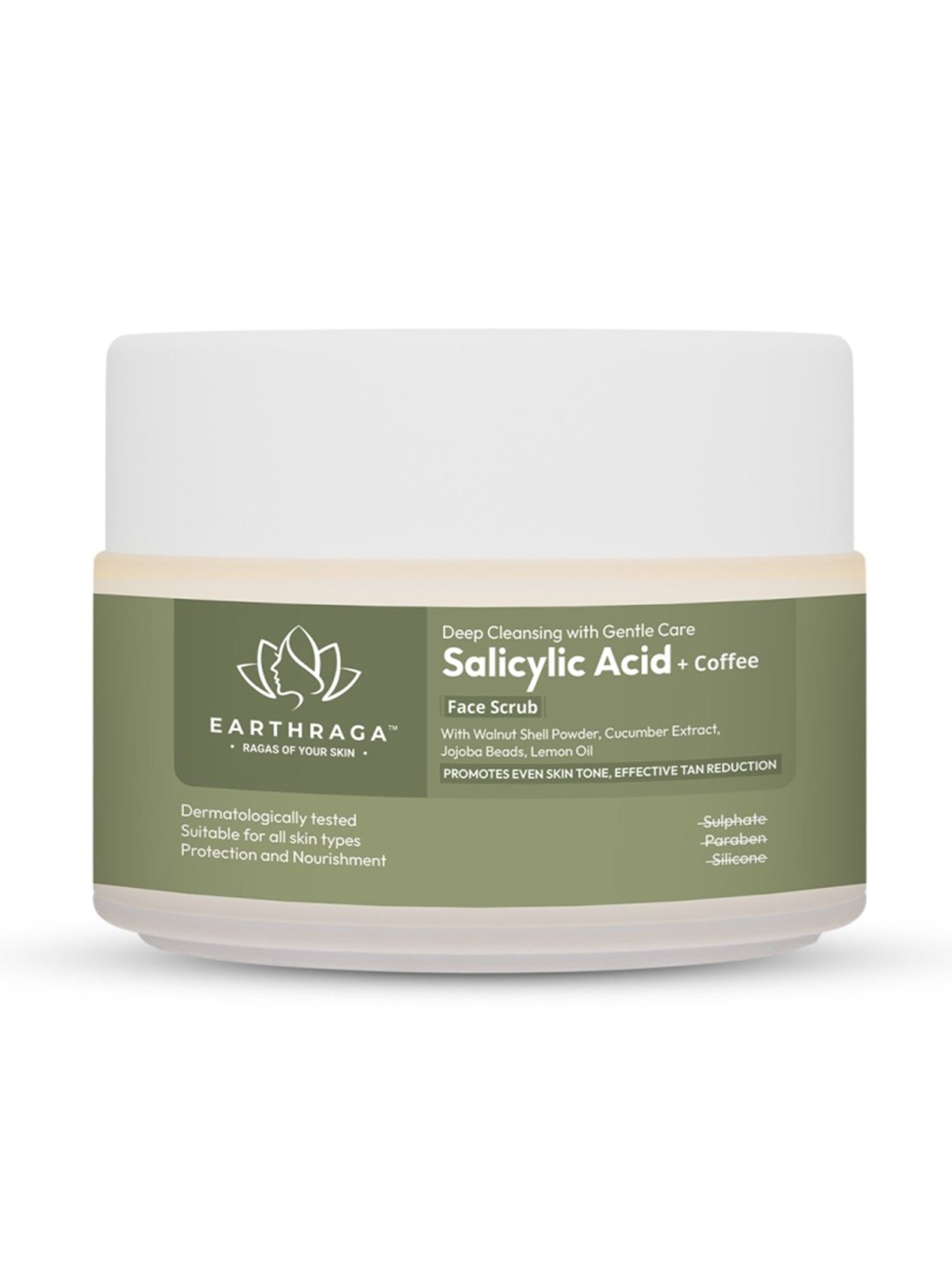 Earthraga Deep Cleansing with Gentle Care Salicylic Acid + Coffee Face Scrub - 100 ml