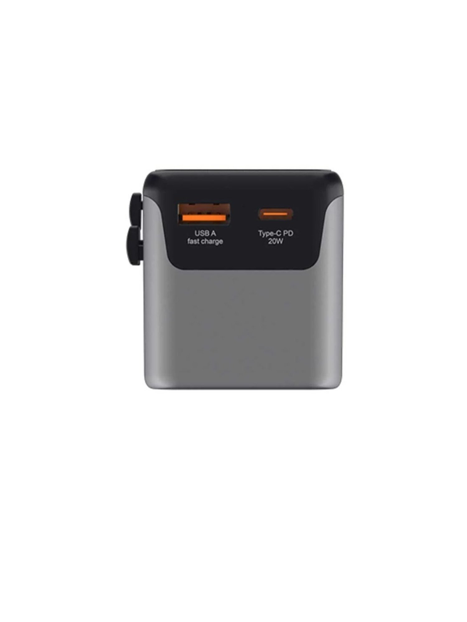Stuffcool Jetset Universal World Travel Adapter with PD20W Type C port (Black)