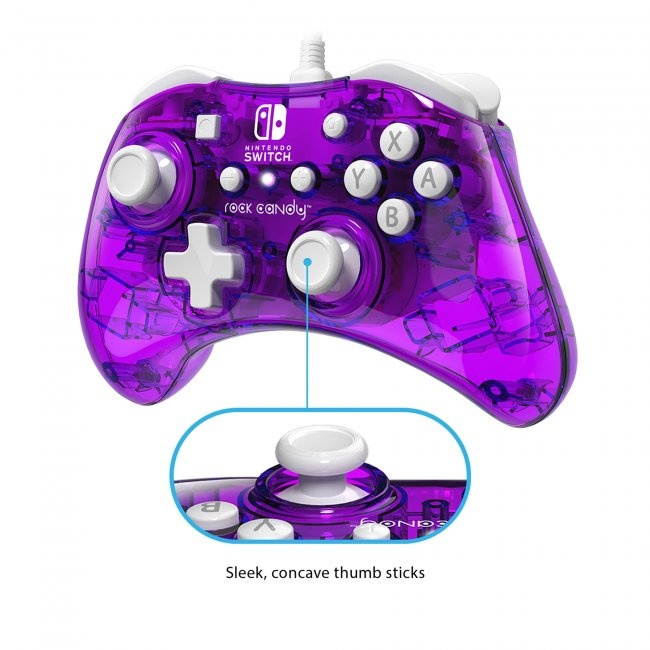 PDP 500-181-NA-PR Rock Candy Wired Controller For Nintendo Switch - Cosmoberry