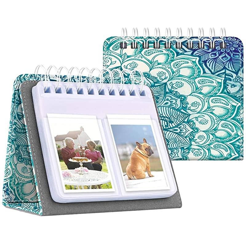 Calendar Photo Album for 3-Inch Film - 64 Pockets Album for Fujifilm Instax Mini 11/Mini 9/Mini Link Printer/Mini LiPlay, Canon Ivy CLIQ, Polaroid, Kodak Instant Print Camera, Moroccan Love
