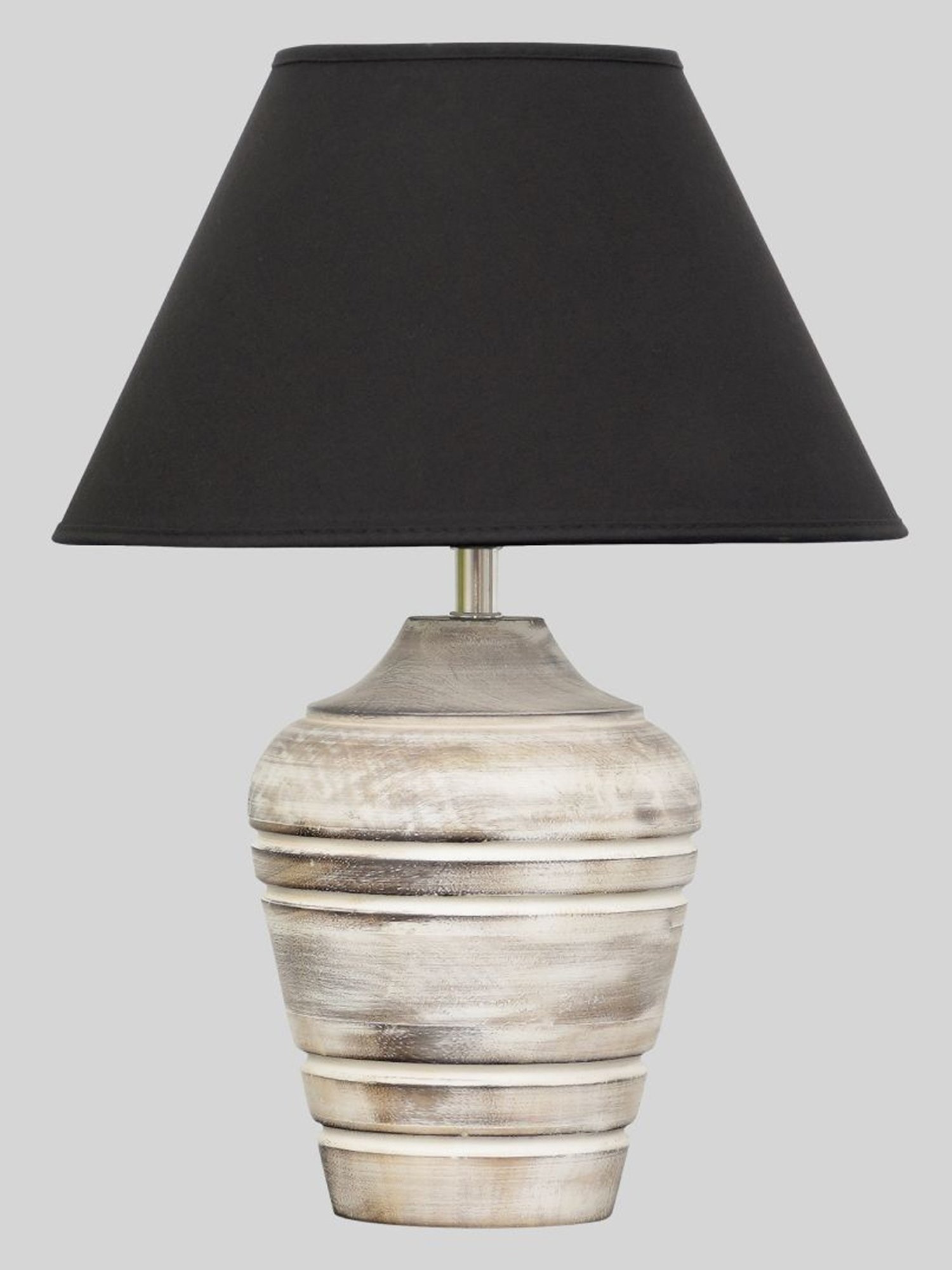 Kapoor Lamp Shades Distress White & Black Wood Prova Table Lamp