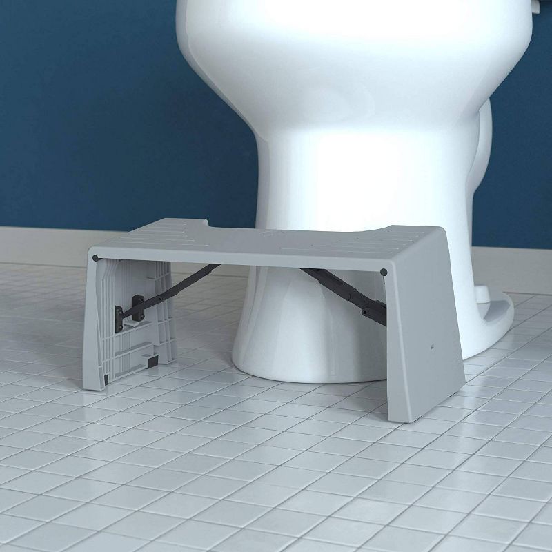 7" Porta Traveler Foldable Toilet Stool for Travel Gray - Squatty Potty