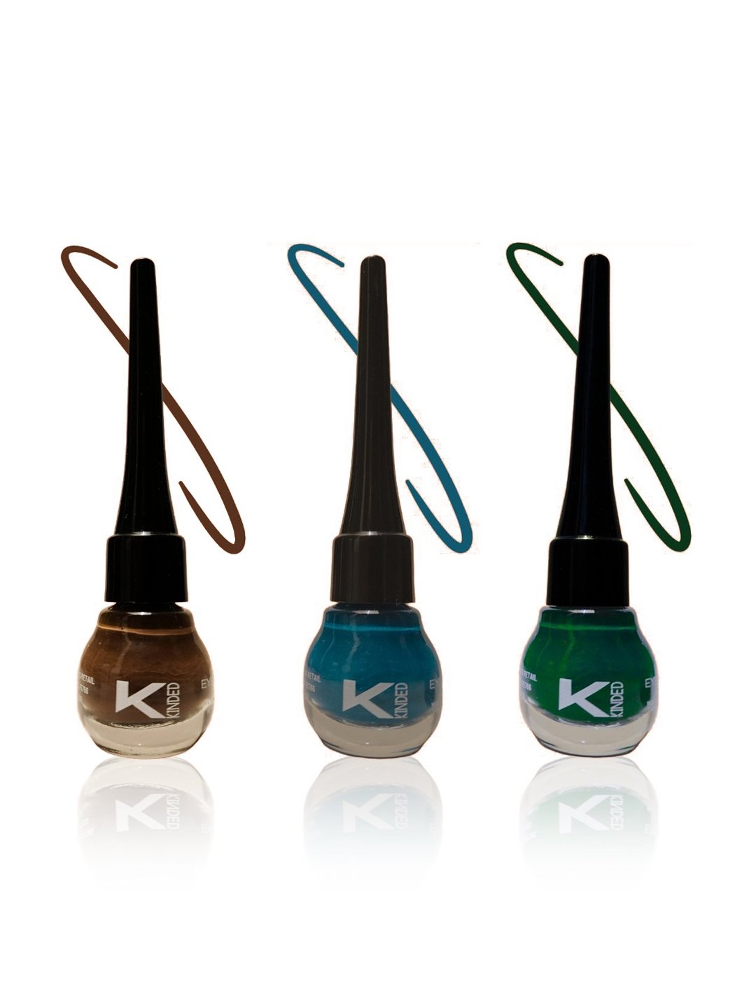 KINDED Liquid Eye Liner Golden Glaze & Greyish Silver Combo