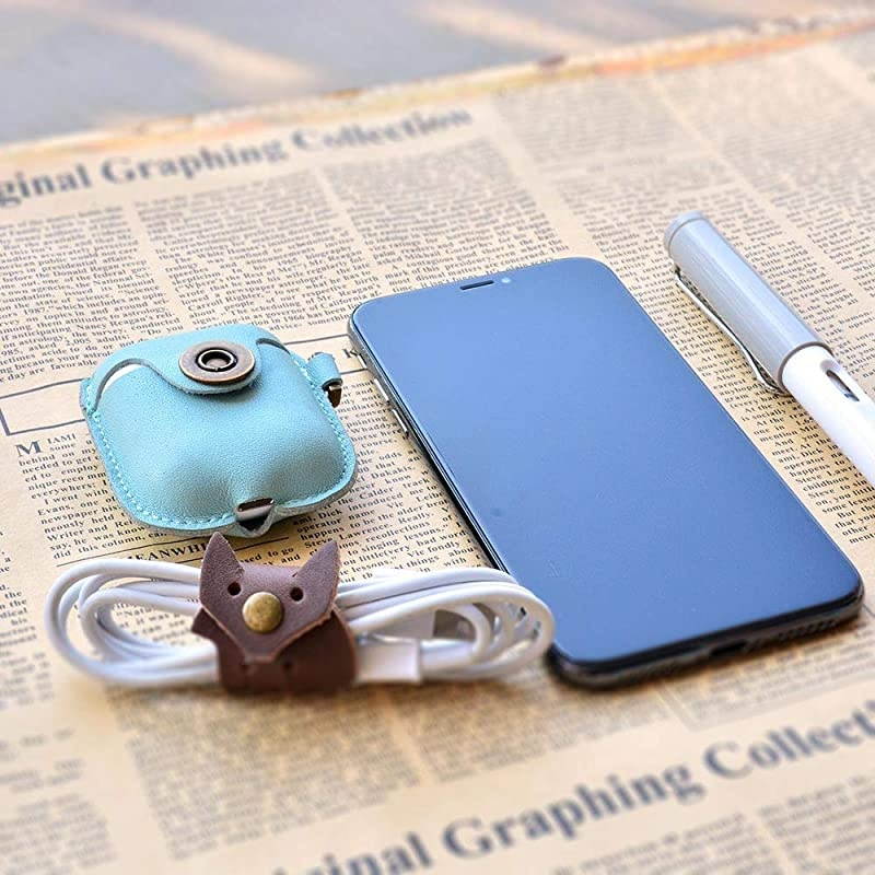 Leather AirPods Case cover Accessories Cute KitsAirPods Protective Cover and Skin for Compatible Apple Airpods Keychain Charging Case with Airpods Ear HookAirpod 1 StrapsAirpods 2 Grips red