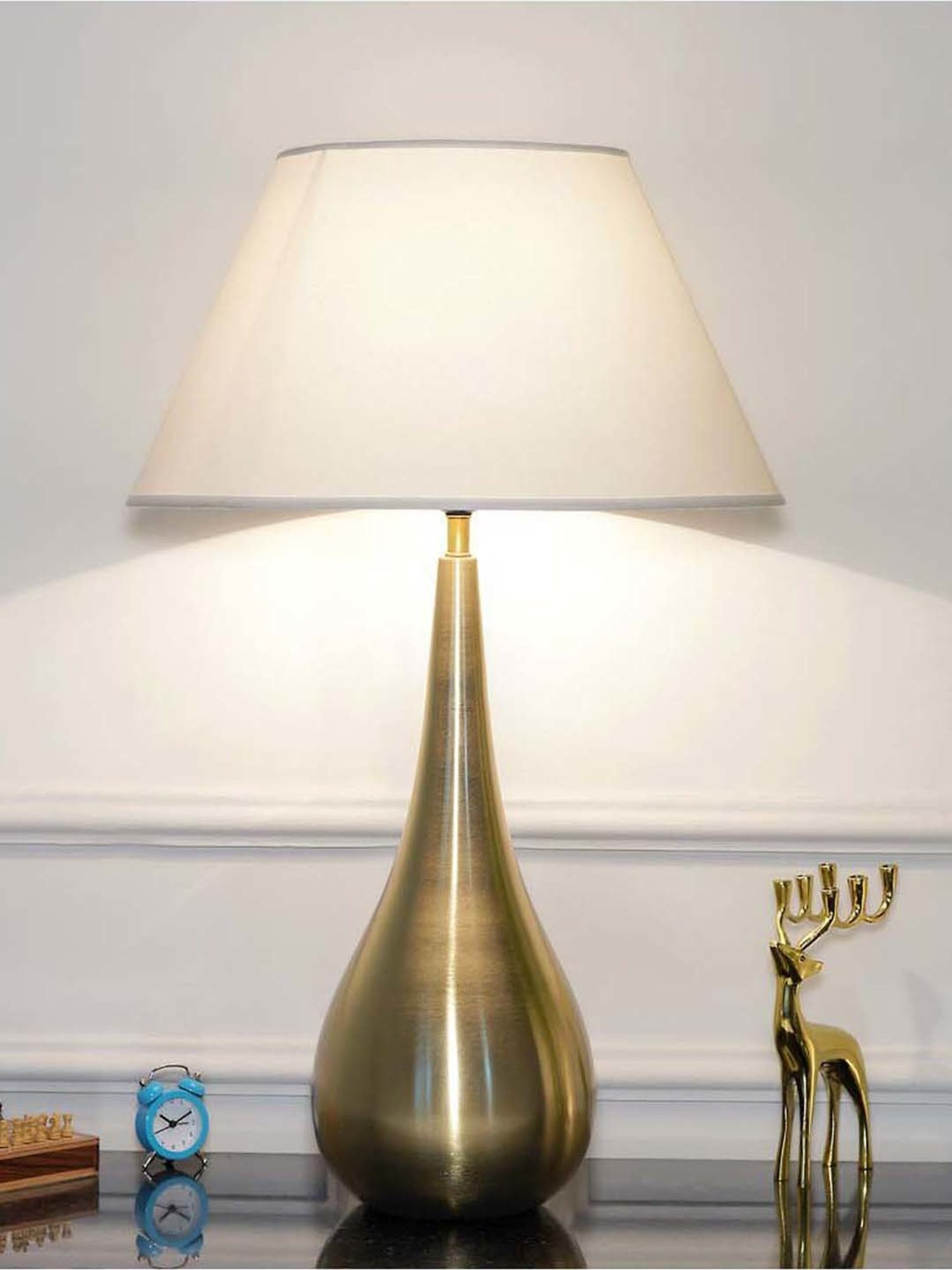 Kapoor E Illuminations Green Study Table Lamp - Set of 1