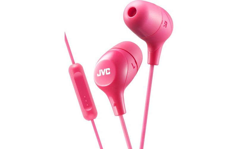 JVC Marshmallow HA-FX38MP Earset - Stereo - Wired - Earbud - Binaural - In-ear - 3.28 ft Cable - Pink
