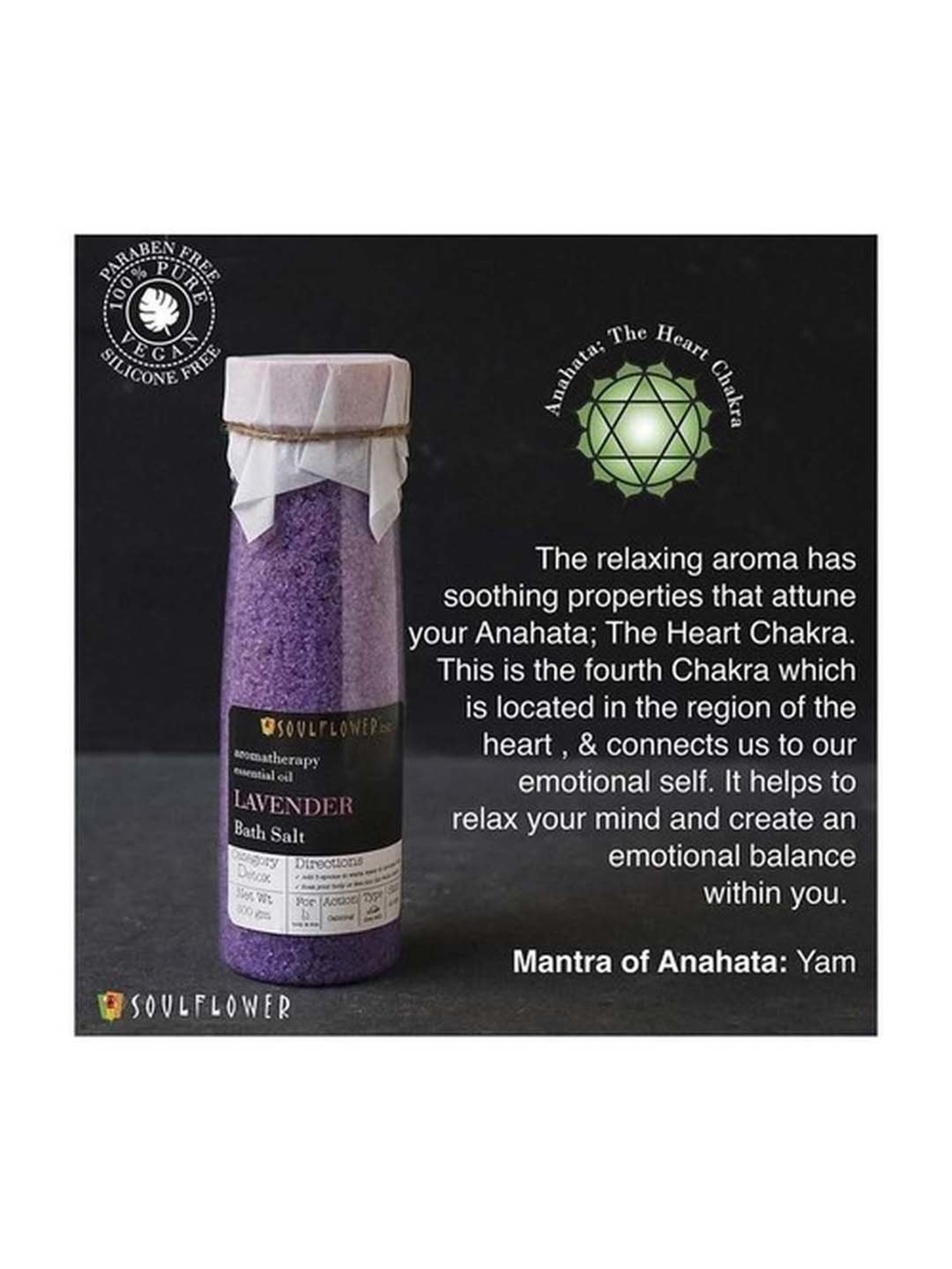 Soulflower Lavender Aroma Bath Salt - 500 gm