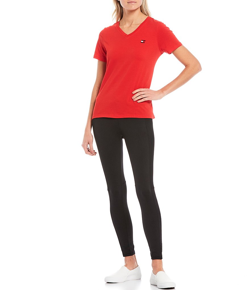 Tommy Hilfiger Sport High Rise Crossover Waist Ribbed Leggings