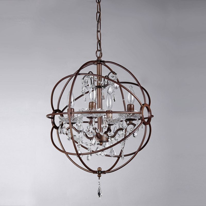 32" x 32" x 33" Edwards Antique Bronze Chandelier Brown - Warehouse of Tiffany