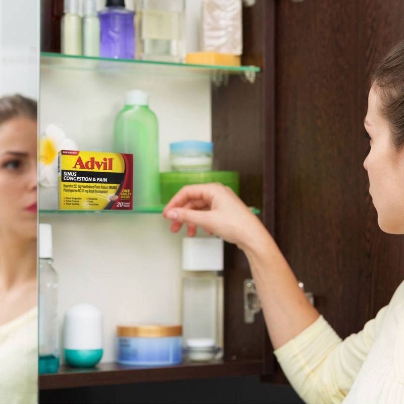Advil Sinus Congestion & Pain Relief Tablets - Ibuprofen (NSAID) - 20ct