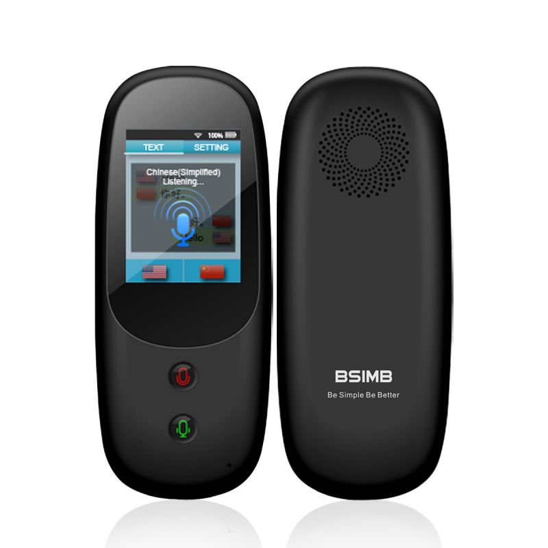 Portable Smart Language Translator Device 2.4 Inch Touchscreen WiFi/Hotspot Support 41 Multilingual Languages Instant Real-Time Two Way High Accuracy Voice Translator for Learning Travelling Shopping