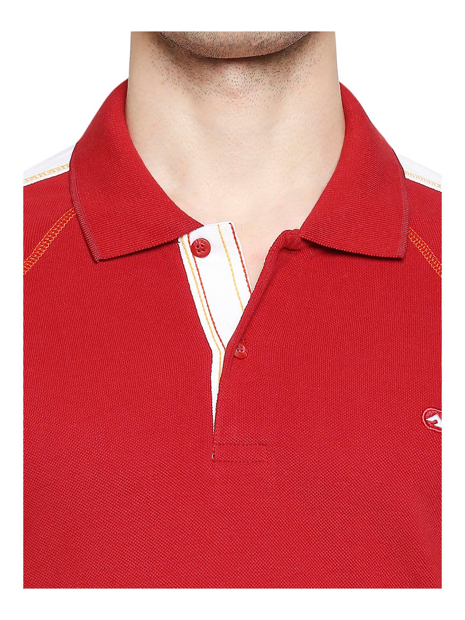 Mufti Red Slim Fit Polo T-Shirt