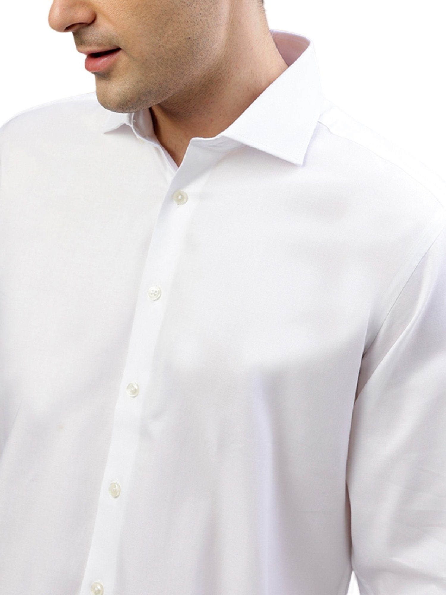 Bruun & Stengade White Cotton Regular Fit Shirt