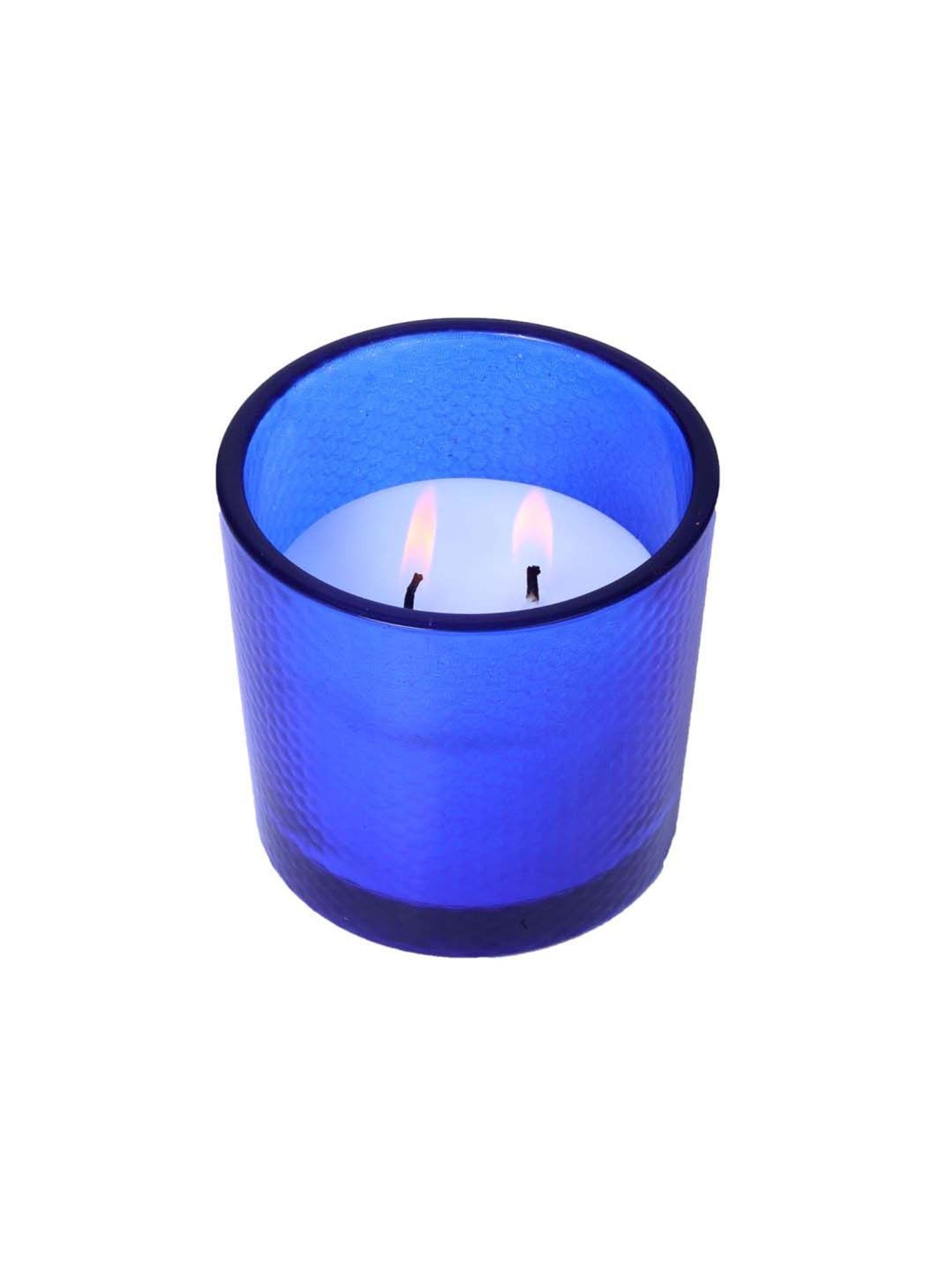 HOSLEY Blue Glass Candle
