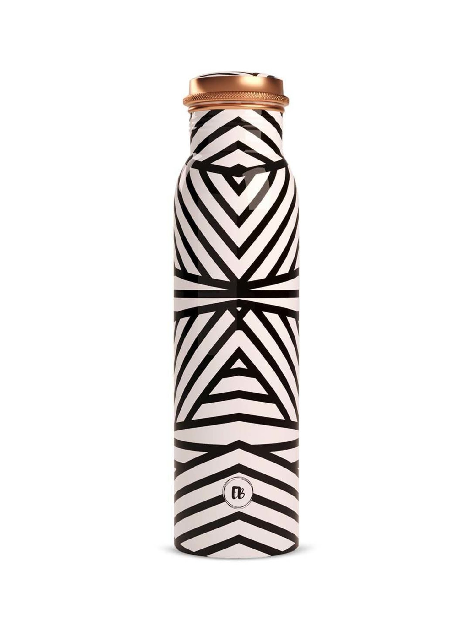 Everything Beautiful White & Black Copper Water Bottle - Standard (0.9 L)