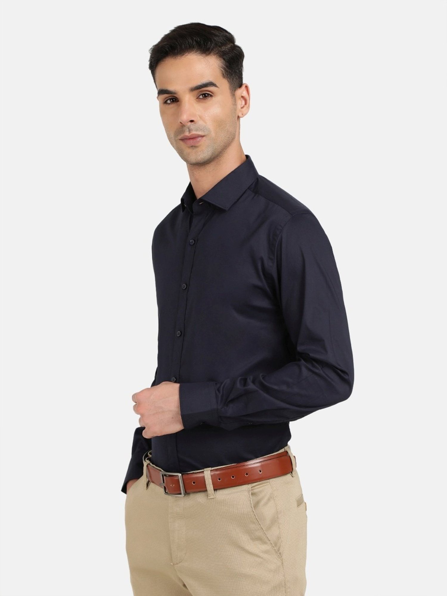 Ivoc Navy Slim Fit Shirt