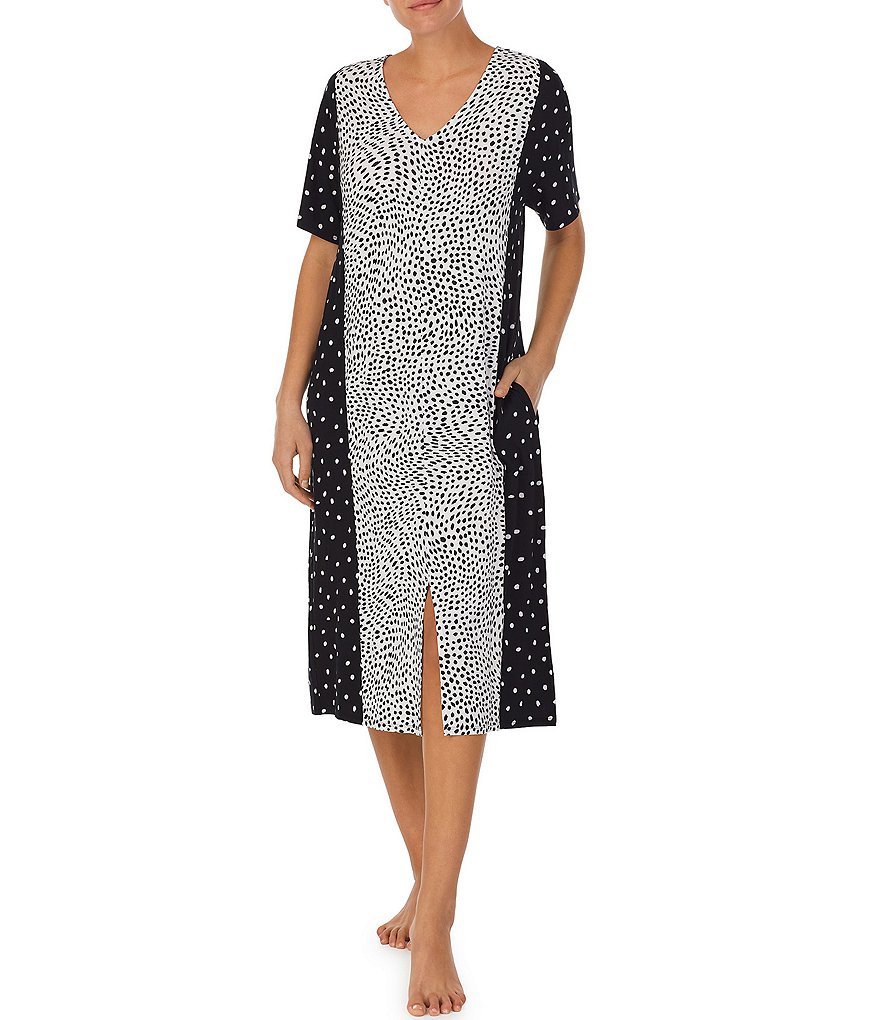 Sleep Sense Wallpaper Printed Short Sleeve Jersey Knit Sleepshirt