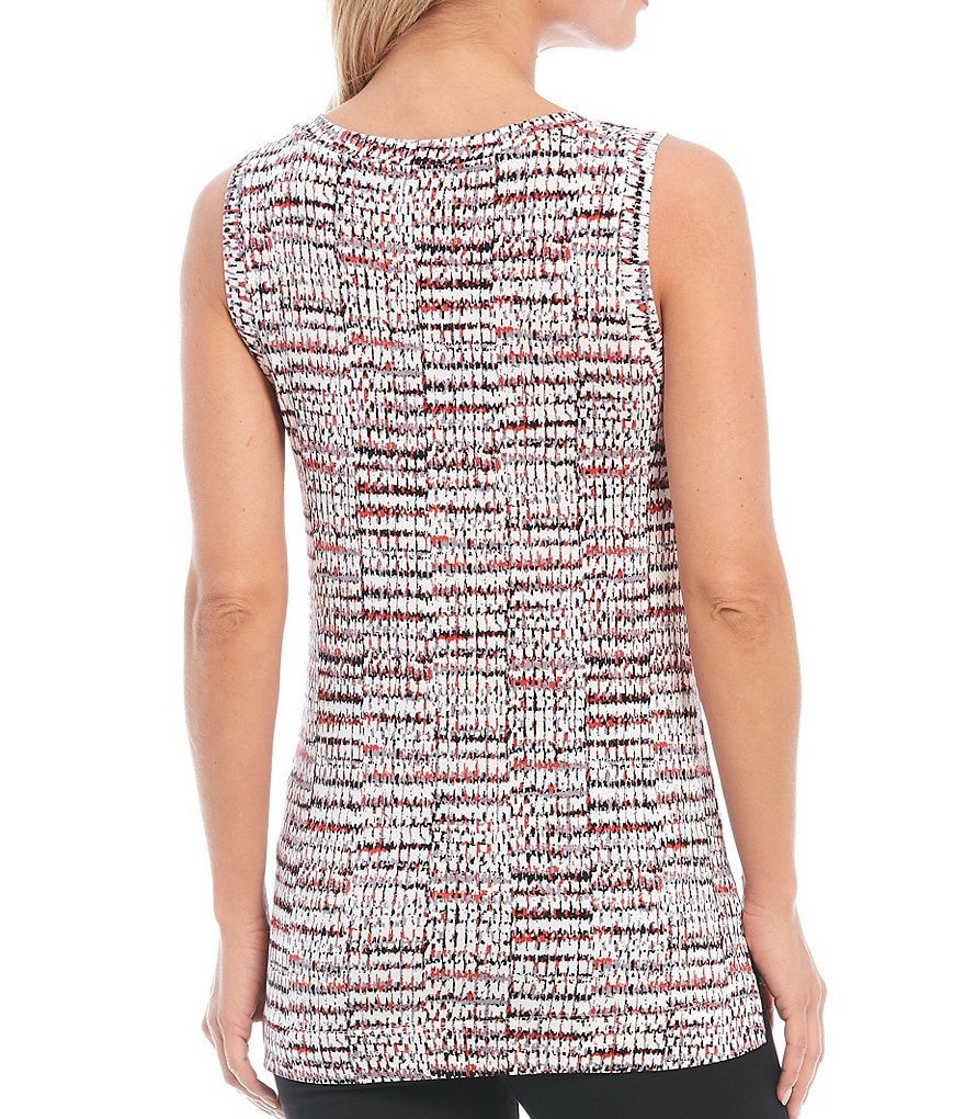 J.McLaughlin Durham Sleeveless Ruffle V-Neck Denim Blouse