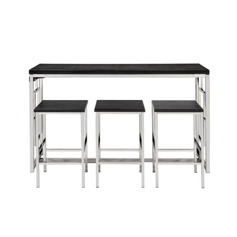 Harper Multipurpose Bar Table Set Chrome - Picket House Furnishings