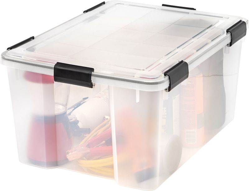 IRIS 62 Quart WEATHERTIGHT&reg; Storage Box, 4 Pack, Clear