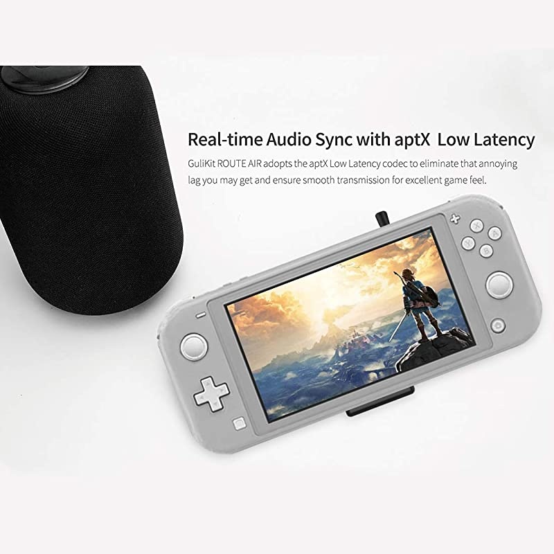 Route Air Pro Bluetooth Adapter for Nintendo Switch amp Lite Dual Stream Bluetooth Wireless Audio Transmitter with aptX LL Support inGame Voice Chat Connect Your AirPods Bluetooth Headphones