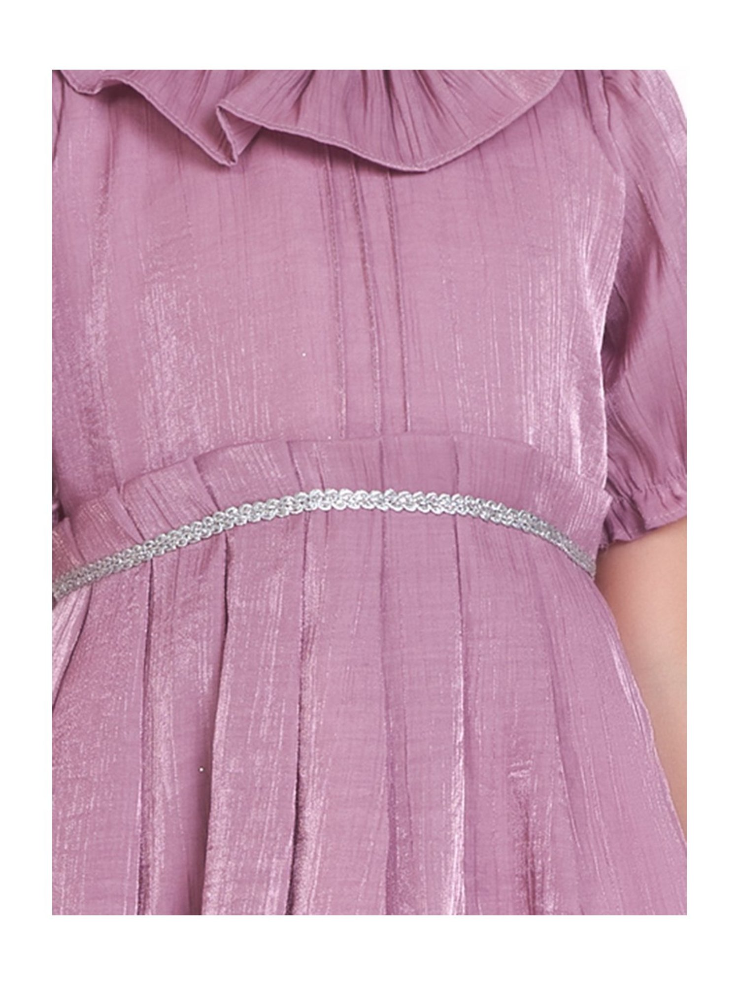Peppermint Kids Mauve Textured Dress