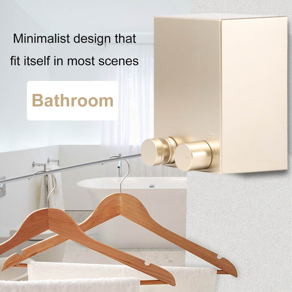 1PC Clothesline Invisible Shrinkage Clothes Hanging String Indoor Wall Hanging Clothesline Retractable Household Clothing Hanging Rope for Balcony Home White No Punching Punching Style