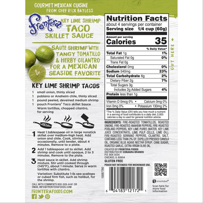 Frontera Key Lime Taco Skillet Sauce - 8oz